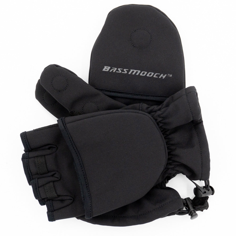 BassMooch M5 Half Finger Foldover Mittens